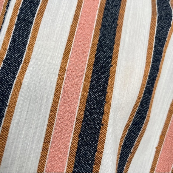 ADELYN RAE Gidget Striped Woven Sleeveless Tie Back Cropped Jumpsuit Size Small - Picture 7 of 12